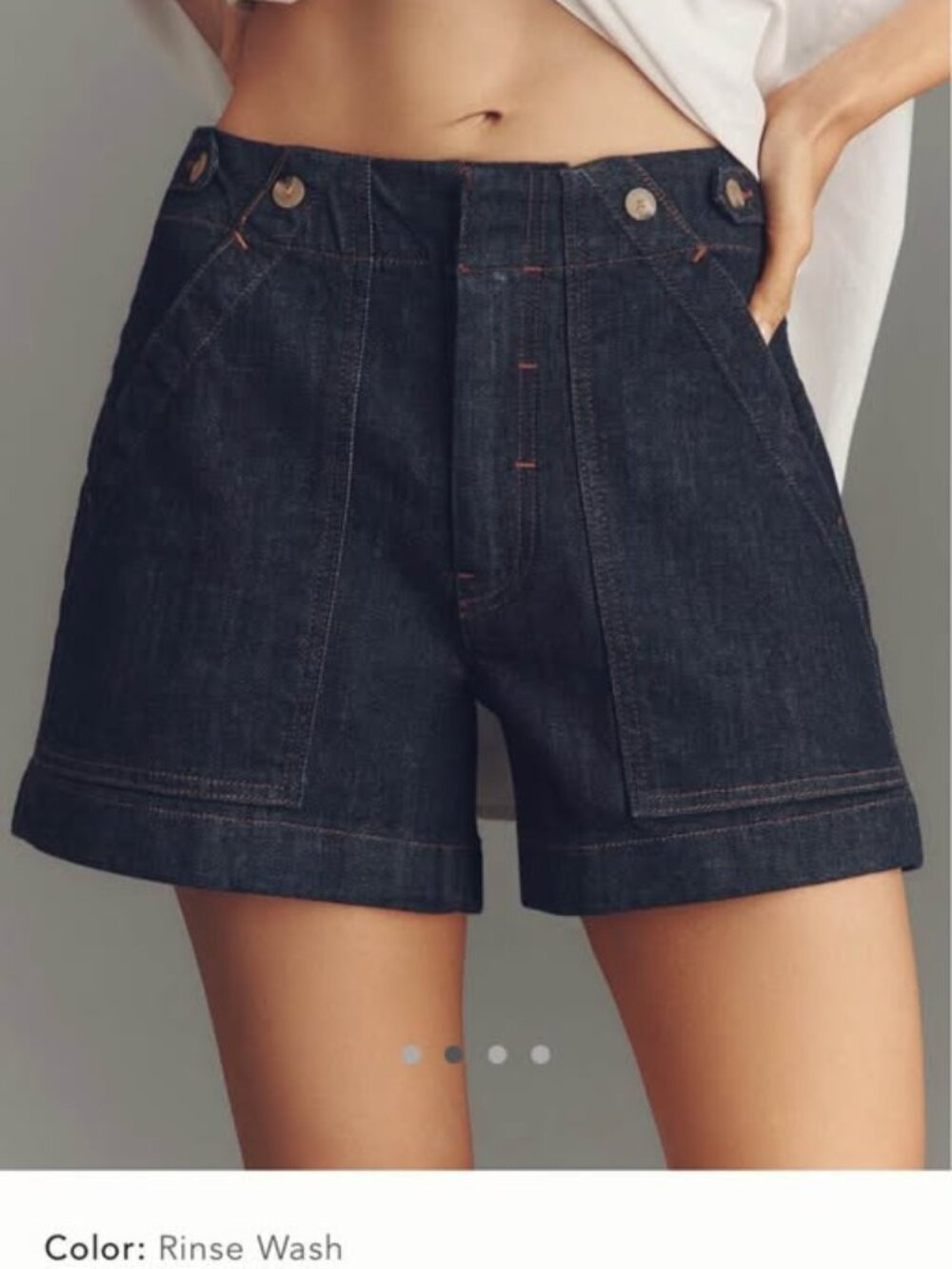 Anthropologies_Pilcro Henri Camper Shorts High Rise Dark Denim Wash — Size 26 - Picture 2 of 10